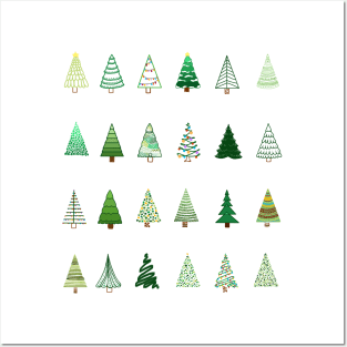 Christmas tree collection Posters and Art